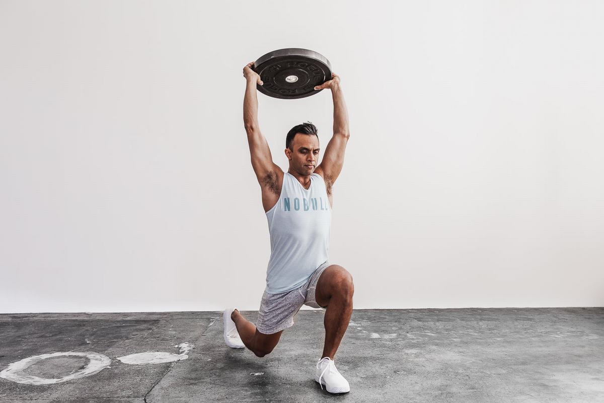 Nobull Men's Tank Tops Blue | Australia (VN4291)